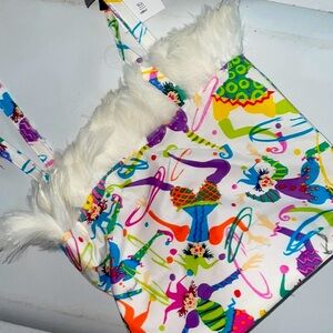 SALE💚 Clown purse white w/ colors🎨🐇🌈